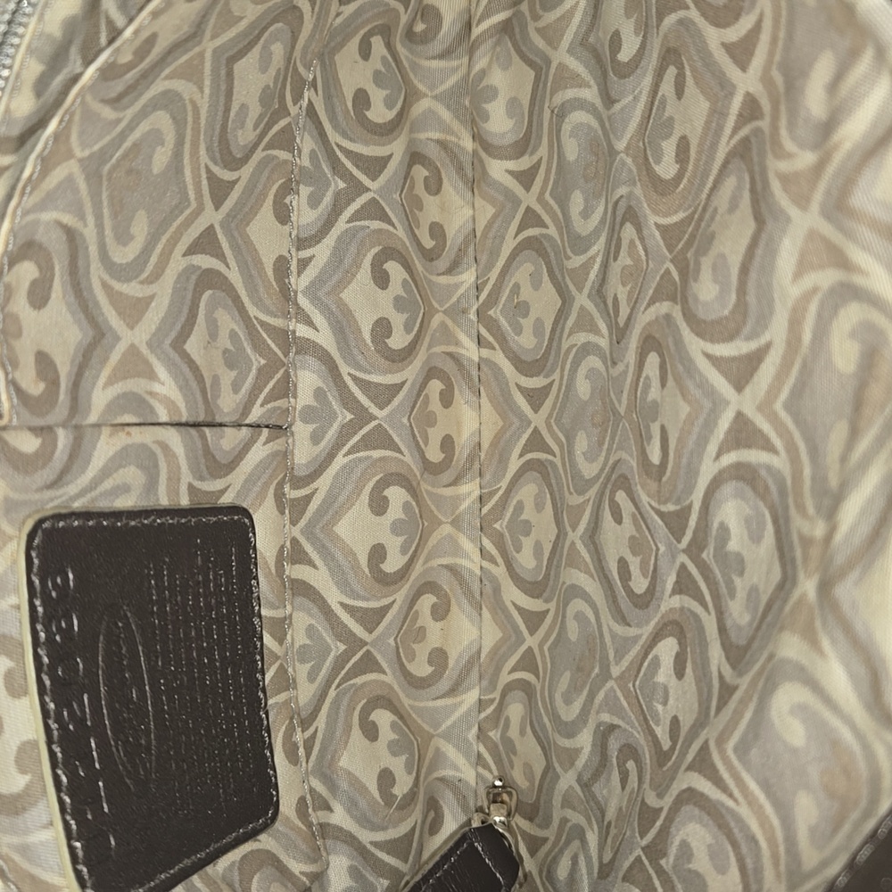 Brighton Crossbody Croc Embossed Nylon Gray - Picture 6 of 10